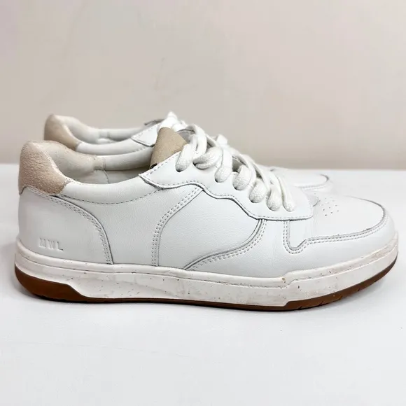 Madewell Court Sneakers in Colorblock Leather and Suede Ivory Multi SZ 8.5