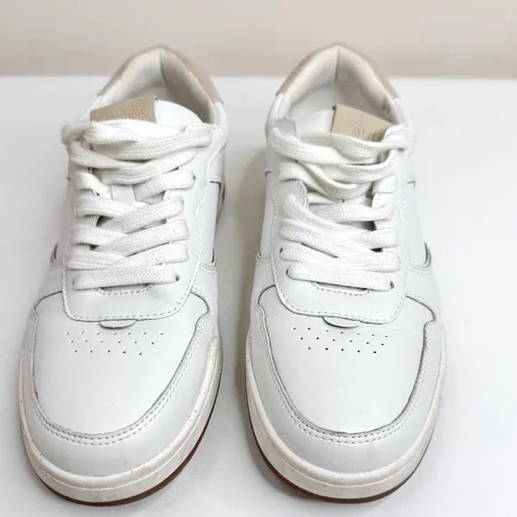 Madewell Court Sneakers in Colorblock Leather and Suede Ivory Multi SZ 8.5