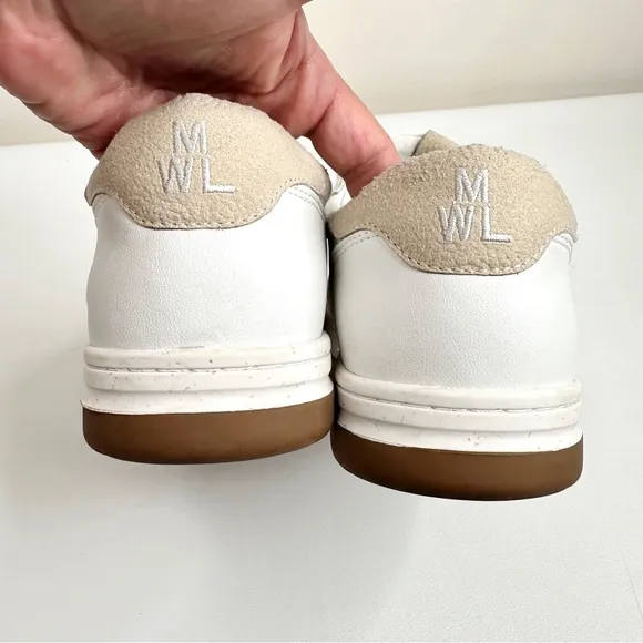 Madewell Court Sneakers in Colorblock Leather and Suede Ivory Multi SZ 8.5