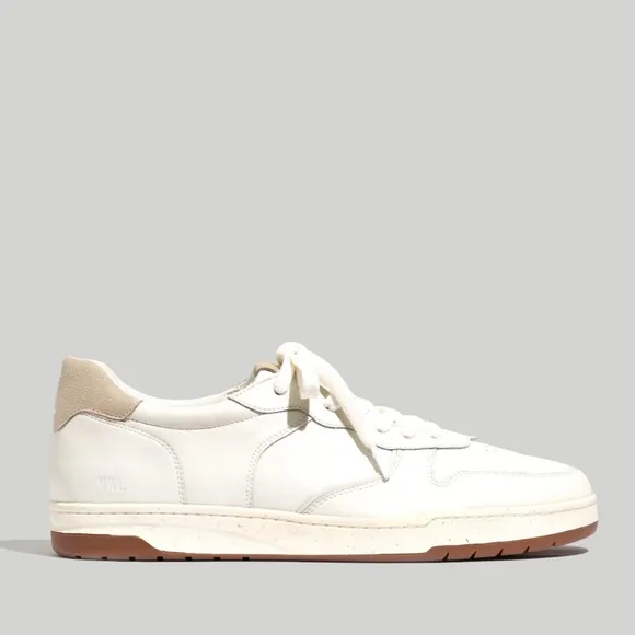 Madewell Court Sneakers in Colorblock Leather and Suede Ivory Multi SZ 8.5