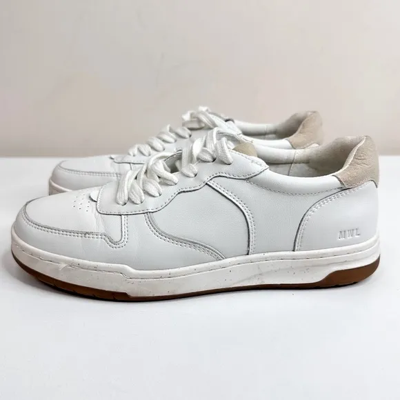 Madewell Court Sneakers in Colorblock Leather and Suede Ivory Multi SZ 8.5