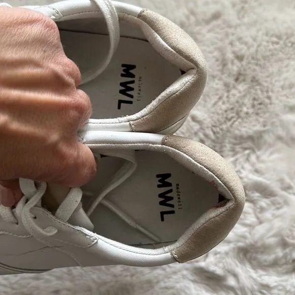 Madewell Court Sneakers in Colorblock Leather and Suede Size 11.5