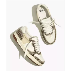 Madewell Court Sneakers in Spotted Calf Hair. Size 6