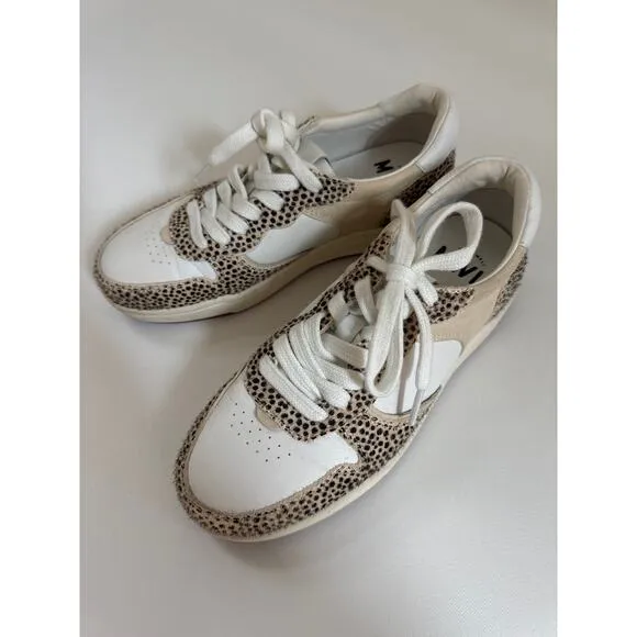 Madewell Court Sneakers in Spotted Calf Hair. Size 6