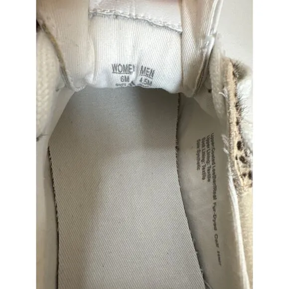 Madewell Court Sneakers in Spotted Calf Hair. Size 6