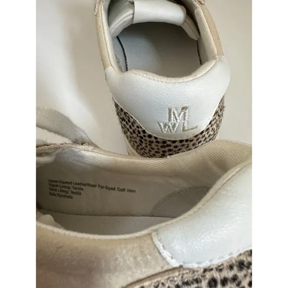 Madewell Court Sneakers in Spotted Calf Hair. Size 6