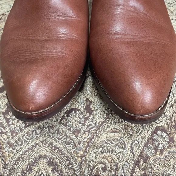 Madewell Kathleen Lugsole Leather Boots Cinnamon Sticks Light Brown Size 8.5