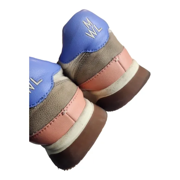 Madewell Kickoff Leather Trainer Sneakers in Distant Pumice Multi Size 7.5 Women