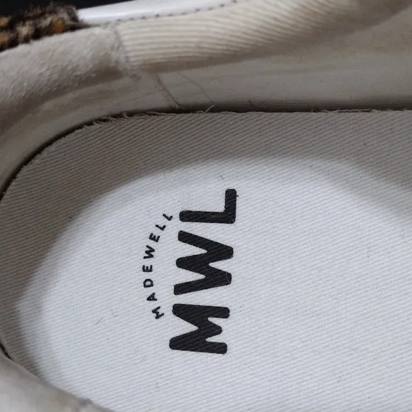 Madewell Kickoff Trainer Leather &amp; Spot Mix Calf Fur Sneakers Women's US 6