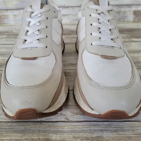 Madewell Kickoff Trainer Sneakers Eco-friendly Recycled Womens 8.5 Mens 7 Cream