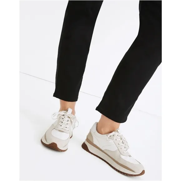 Madewell Kickoff Trainer Sneakers Eco-friendly Recycled Womens 8.5 Mens 7 Cream