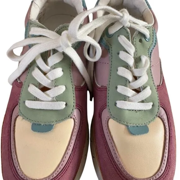Madewell Kickoff Trainer Sneakers in Colorblock Leather &amp; Suede Women’s Size 5.5