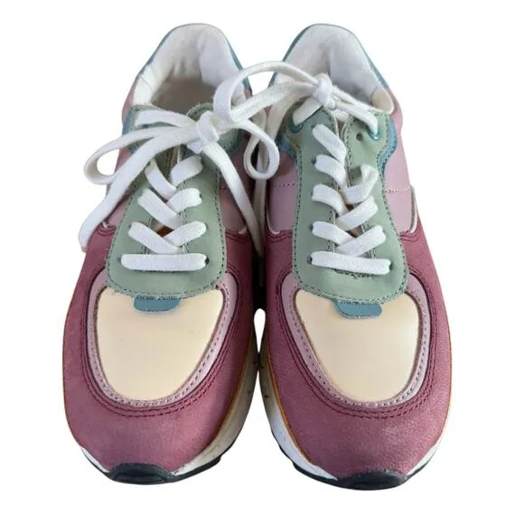 Madewell Kickoff Trainer Sneakers in Colorblock Leather &amp; Suede Women’s Size 5.5