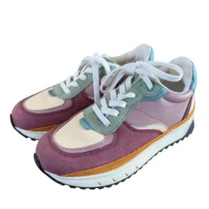 Madewell Kickoff Trainer Sneakers in Colorblock Leather &amp; Suede Women’s Size 5.5