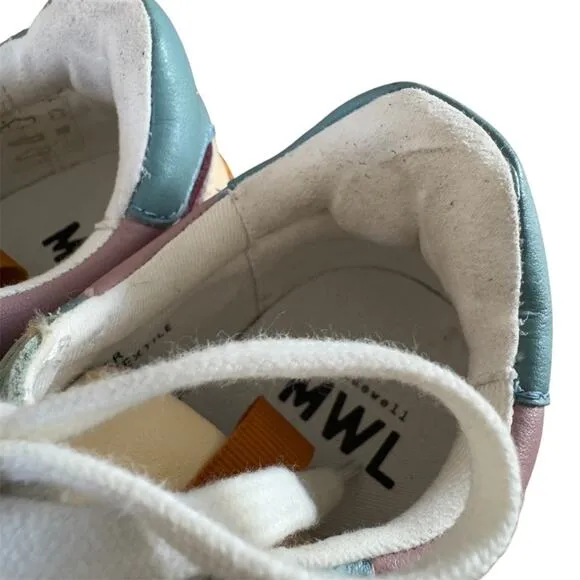 Madewell Kickoff Trainer Sneakers in Colorblock Leather &amp; Suede Women’s Size 5.5