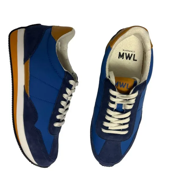 Madewell League Sneakers in Suede | Navy Blue | Womens 7.5