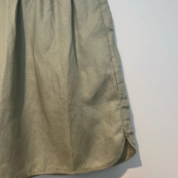 Madewell Linen-Blend Curved-Hem Mini Skirt Size Small
