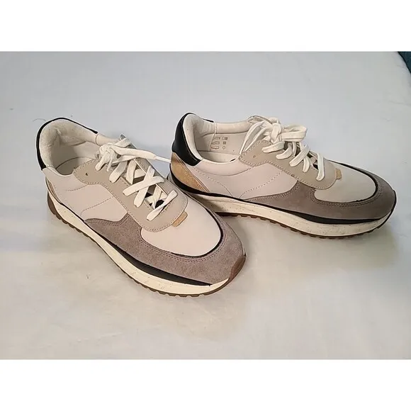 Madewell Mens $98 Kickoff Trainer Sneakers Canvas and Suede Sz 8.5 Mens 10 Women