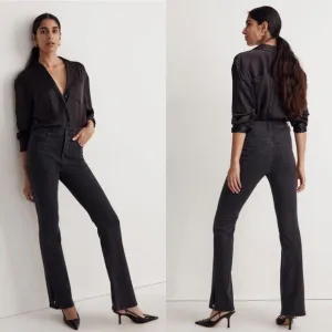 Madewell Roadtripper Skinny Flare Jeans Bellehaven Wash Slit Hem Edition 27