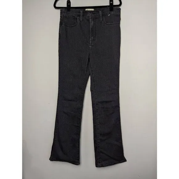 Madewell roadtripper skinny flare jeans in bellhaven wash slit hem edition size