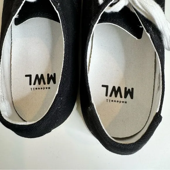 Madewell Sidewalk Low-Top Sneakers in black Canvas
