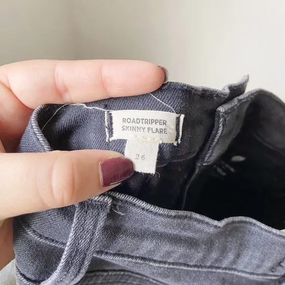 Madewell Skinny Flare Jeans in Bellhaven Wash Slit-Hem Edition Size 26