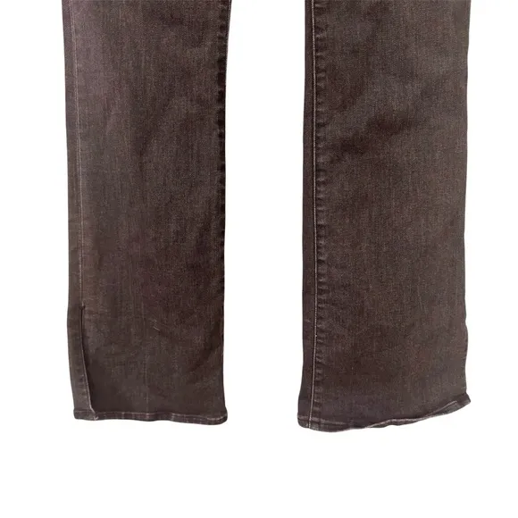 Madewell Skinny Flare Jeans in Black Bellhaven Wash: Slit-Hem Edition Size 28
