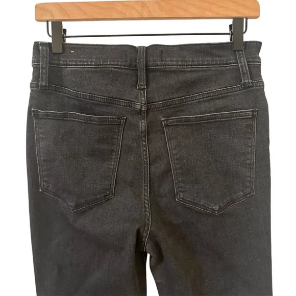 Madewell Skinny Flare Jeans in Black Bellhaven Wash: Slit-Hem Edition Size 28