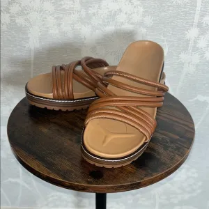 Madewell The Charley Strappy Sandal Brown Size 8