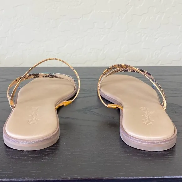 Madewell The Lyra Snake Print Slide Sandal, Sz 6.5
