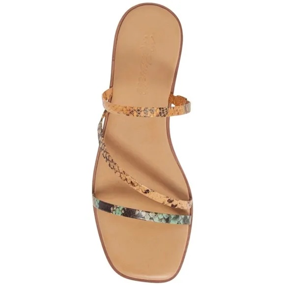 Madewell The Lyra Snake Print Slide Sandal, Sz 6.5