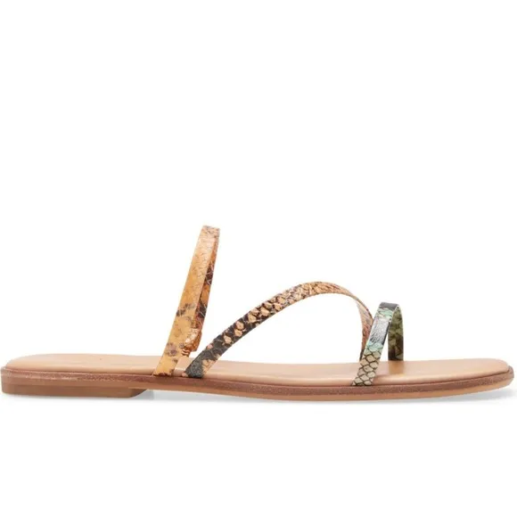 Madewell The Lyra Snake Print Slide Sandal, Sz 6.5