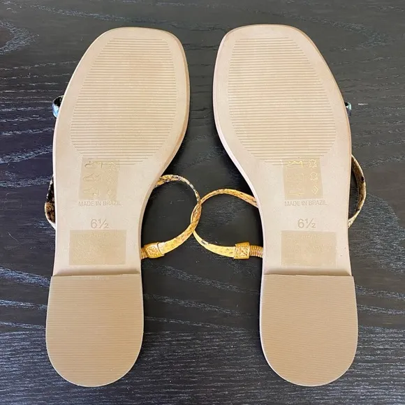 Madewell The Lyra Snake Print Slide Sandal, Sz 6.5