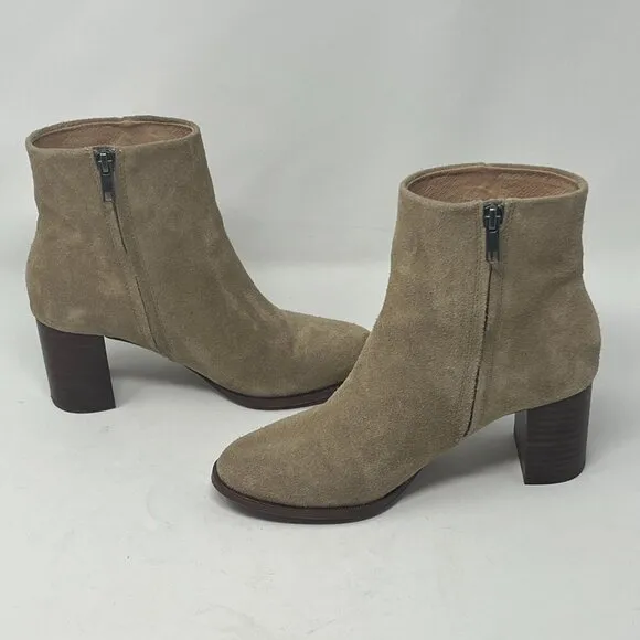 Madewell The Mira Side-Seam Ankle Boots in Suede 6 tan