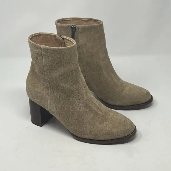Madewell The Mira Side-Seam Ankle Boots in Suede 6 tan