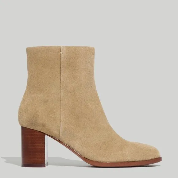 Madewell The Mira Side-Seam Ankle Boots in Suede 6 tan