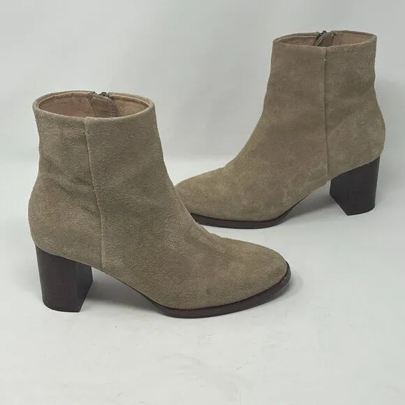 Madewell The Mira Side-Seam Ankle Boots in Suede 6 tan