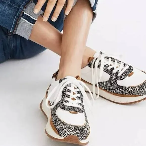 MADEWELL Trainer Sneakers in Leather and Spot Mix Calf Hair