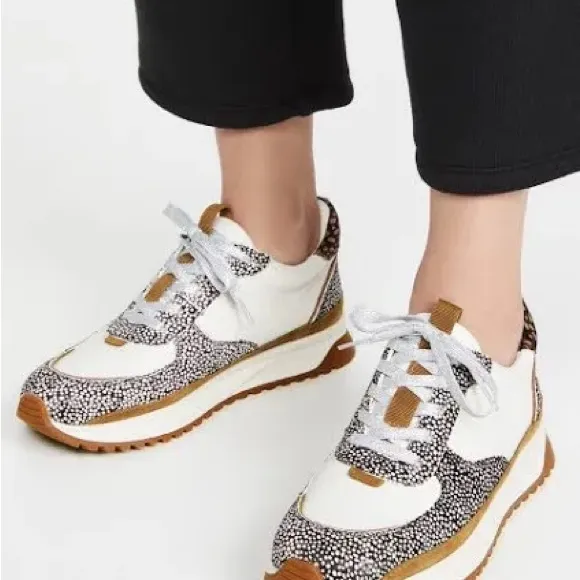 MADEWELL Trainer Sneakers in Leather and Spot Mix Calf Hair