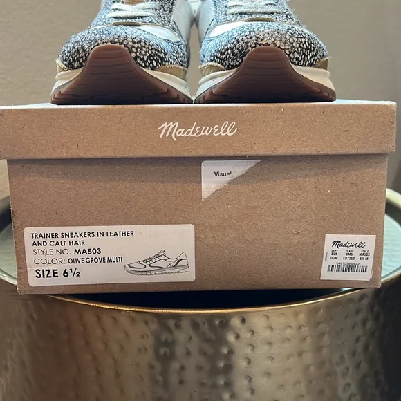 MADEWELL Trainer Sneakers in Leather and Spot Mix Calf Hair