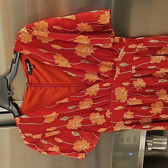 💕MADEWELL💕 Tulip-Sleeve Maxi Dress ~ Tall Sunflowers Print 4