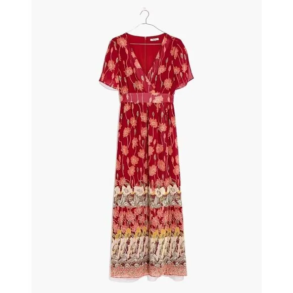 💕MADEWELL💕 Tulip-Sleeve Maxi Dress ~ Tall Sunflowers Print 4