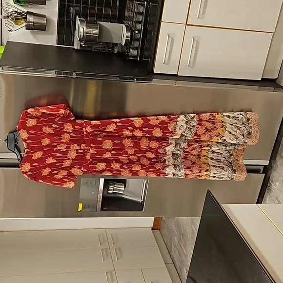 💕MADEWELL💕 Tulip-Sleeve Maxi Dress ~ Tall Sunflowers Print 4