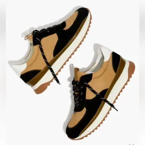 Madewell Unisex Kickoff Trainer Sneakers in Nubuck, Suede and Leather