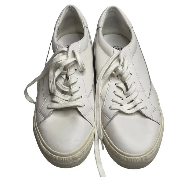 Madewell Women s $88 Sidewalk Low-Top Sneakers White Size 11.5M ND989