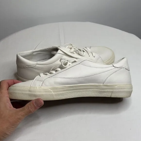 Madewell Women s $88 Sidewalk Low-Top Sneakers White Size 11.5M ND989