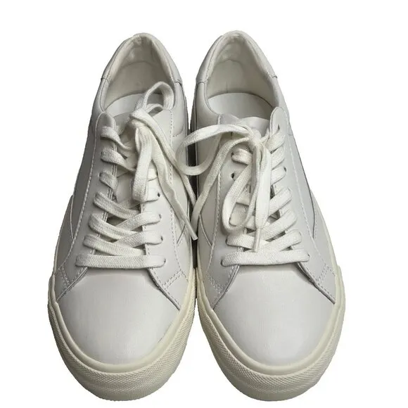 Madewell Women s $88 Sidewalk Low-Top Sneakers White Size 12M ND989