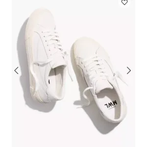 Madewell Women s $88 Sidewalk Low-Top Sneakers White Size 12M ND989