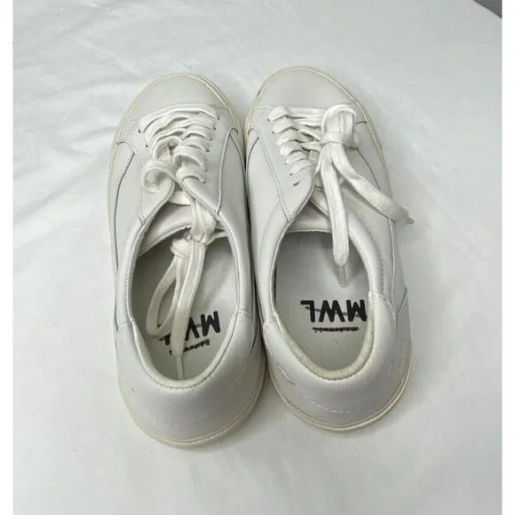 Madewell Women s $88 Sidewalk Low-Top Sneakers White Size 7.5M ND989