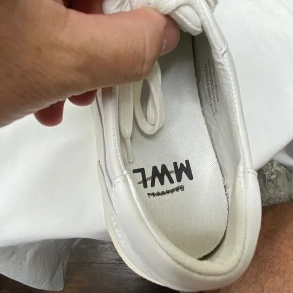 Madewell Women s $88 Sidewalk Low-Top Sneakers White Size 7.5M ND989